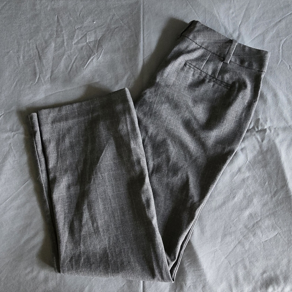 Ann Taylor Gray Dress Pants Flat Front Design